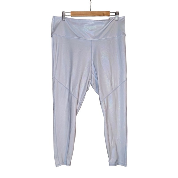 FABLETICS PureLuxe Iridescent Powder Blue High-Waisted 7/8 Leggings Size 2X - Picture 6 of 14